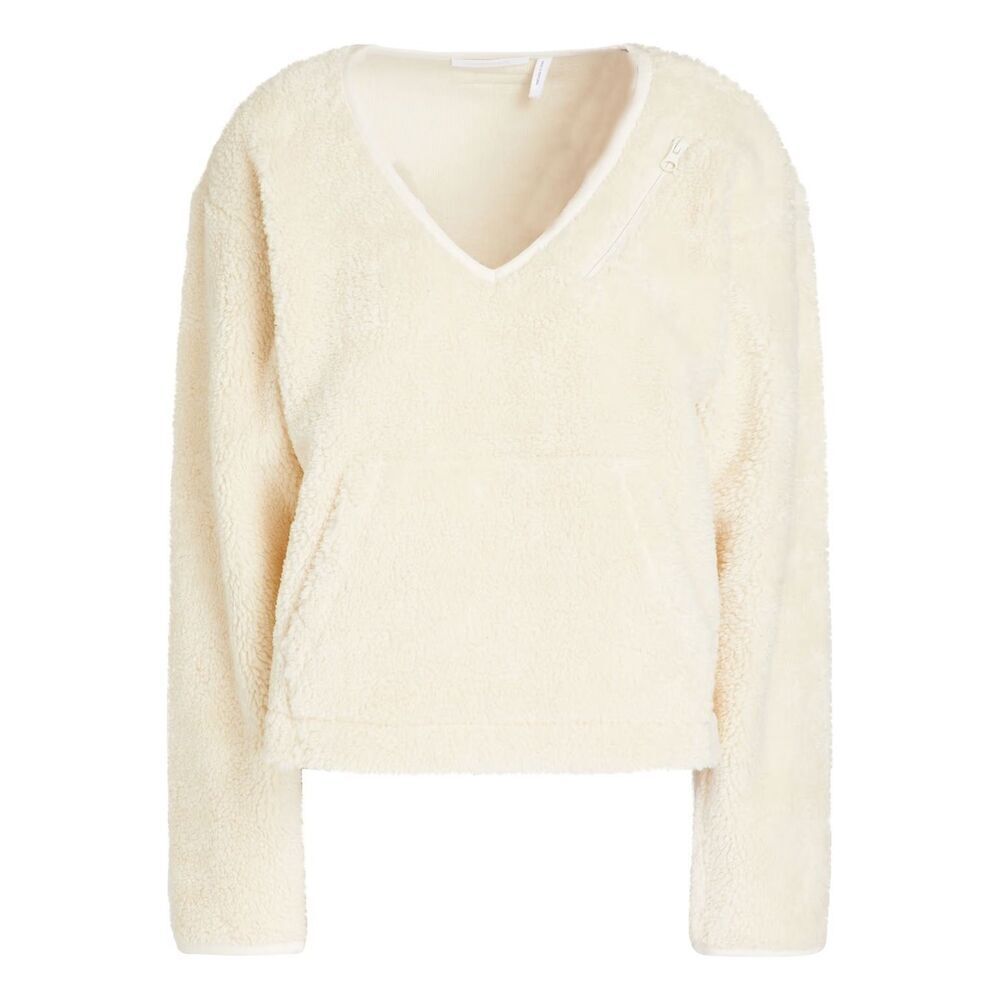 NWT Helmut Lang shaggy fleece v neck sweater size XS